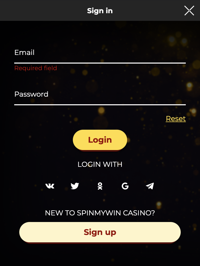 Spin My Win Casino Login